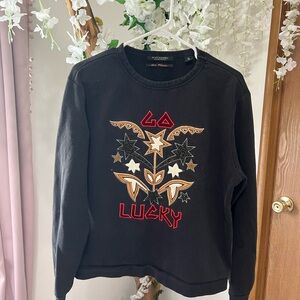 Scotch & Soda Black Sweater with Colorful Embroidery